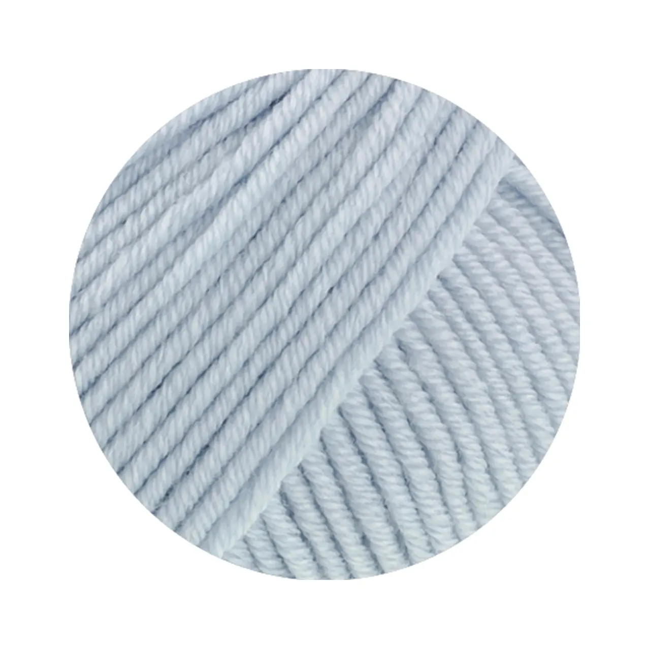 Merino Piú 11 Zartblau von Lana Grossa. Pure superfeine Merinowolle waschmaschinenfest und filzfrei mit 100m Lauflänge