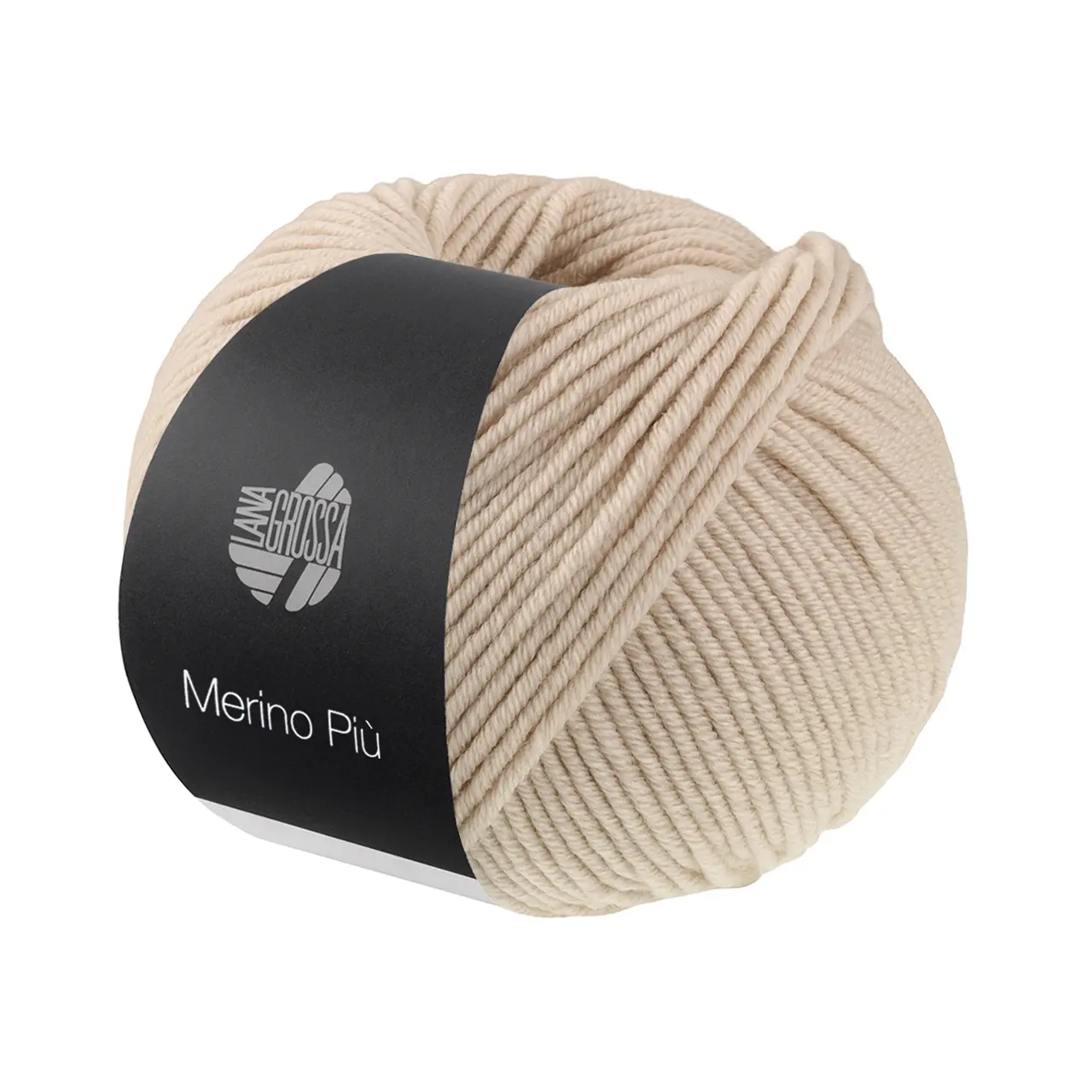 Merino Piú 2 Beige von Lana Grossa. Pure superfeine Merinowolle waschmaschinenfest und filzfrei mit 100m Lauflänge
