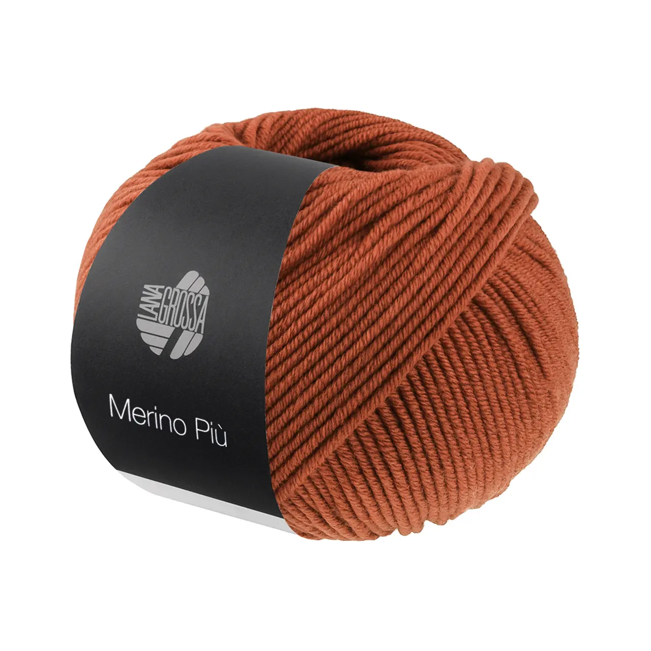 Merino Piú 20 Rostorange von Lana Grossa. Pure superfeine Merinowolle waschmaschinenfest und filzfrei mit 100m Lauflänge