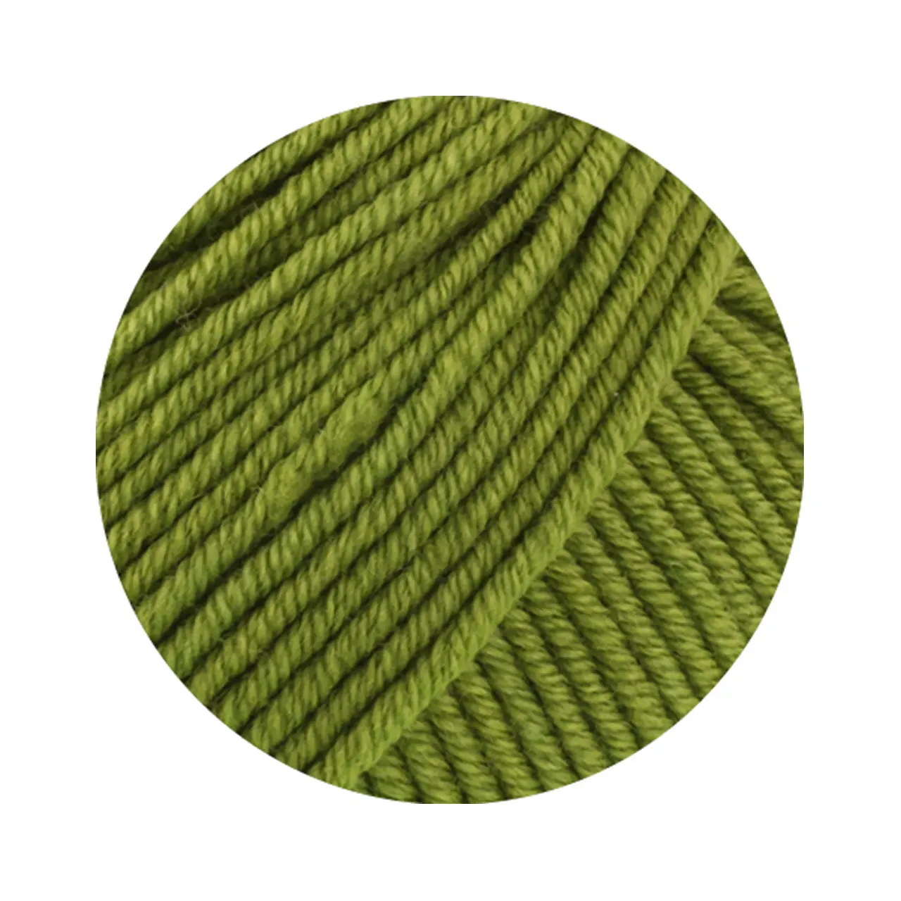 Merino Piú 6 Maigrün von Lana Grossa. Pure superfeine Merinowolle waschmaschinenfest und filzfrei mit 100m Lauflänge
