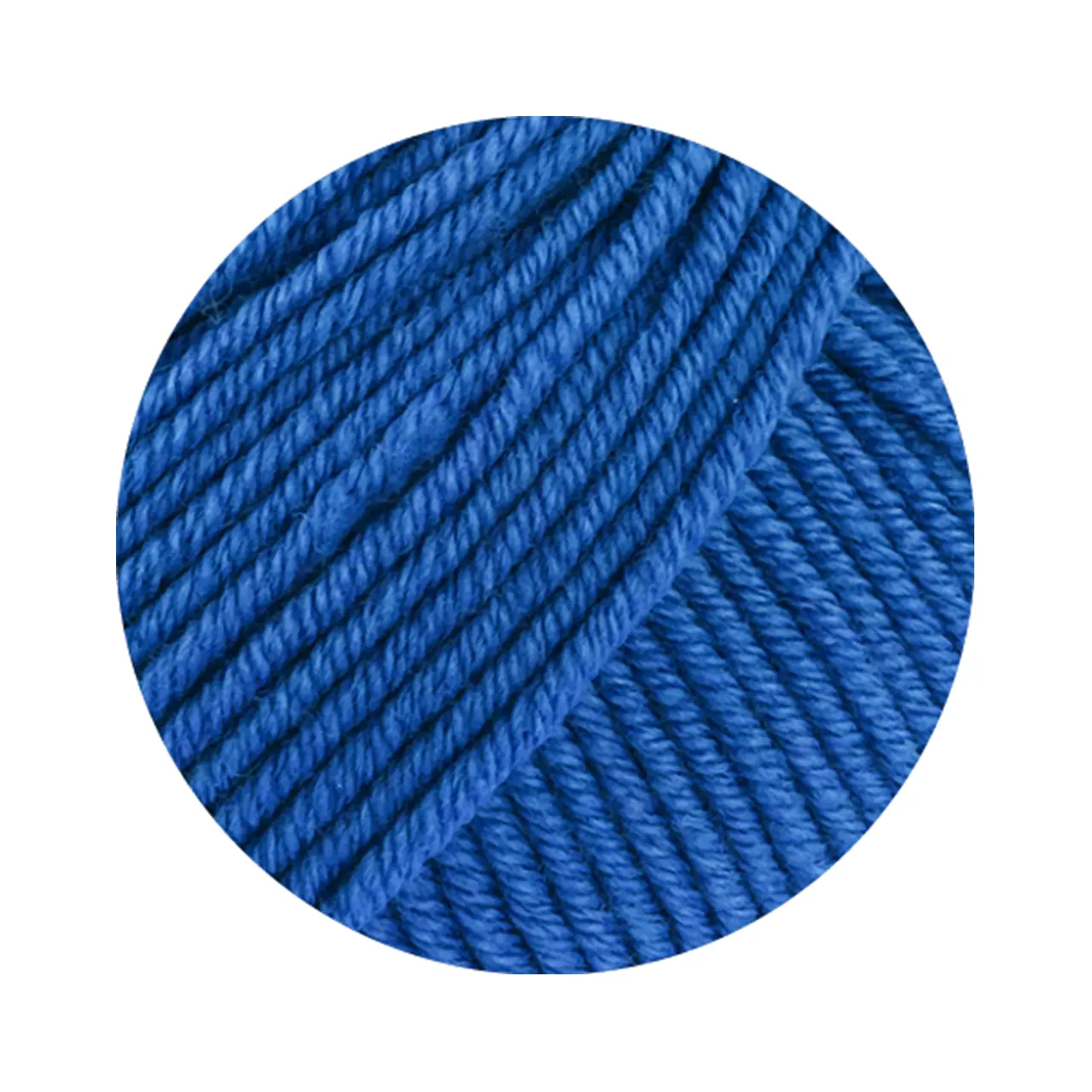 Merino Piú 8 Blau von Lana Grossa. Pure superfeine Merinowolle waschmaschinenfest und filzfrei mit 100m Lauflänge