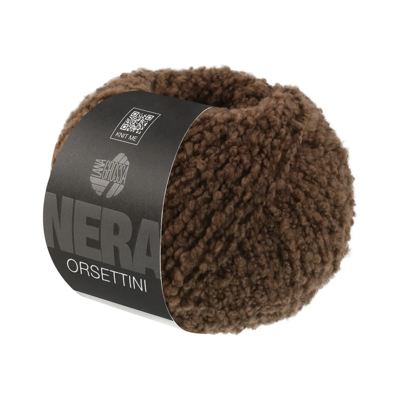 Orsettini 5 Dunkelbraun von Lana Grossa. Zartes weiches Bouclé-Garn aus superfeinen Merinofasern