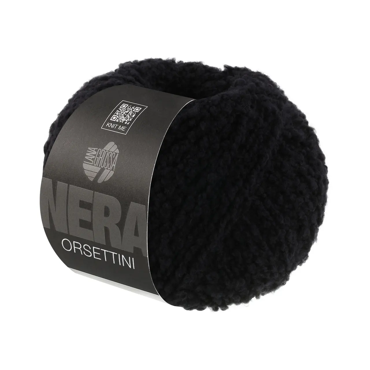 Orsettini 6 Schwarz von Lana Grossa. Zartes weiches Bouclé-Garn aus superfeinen Merinofasern