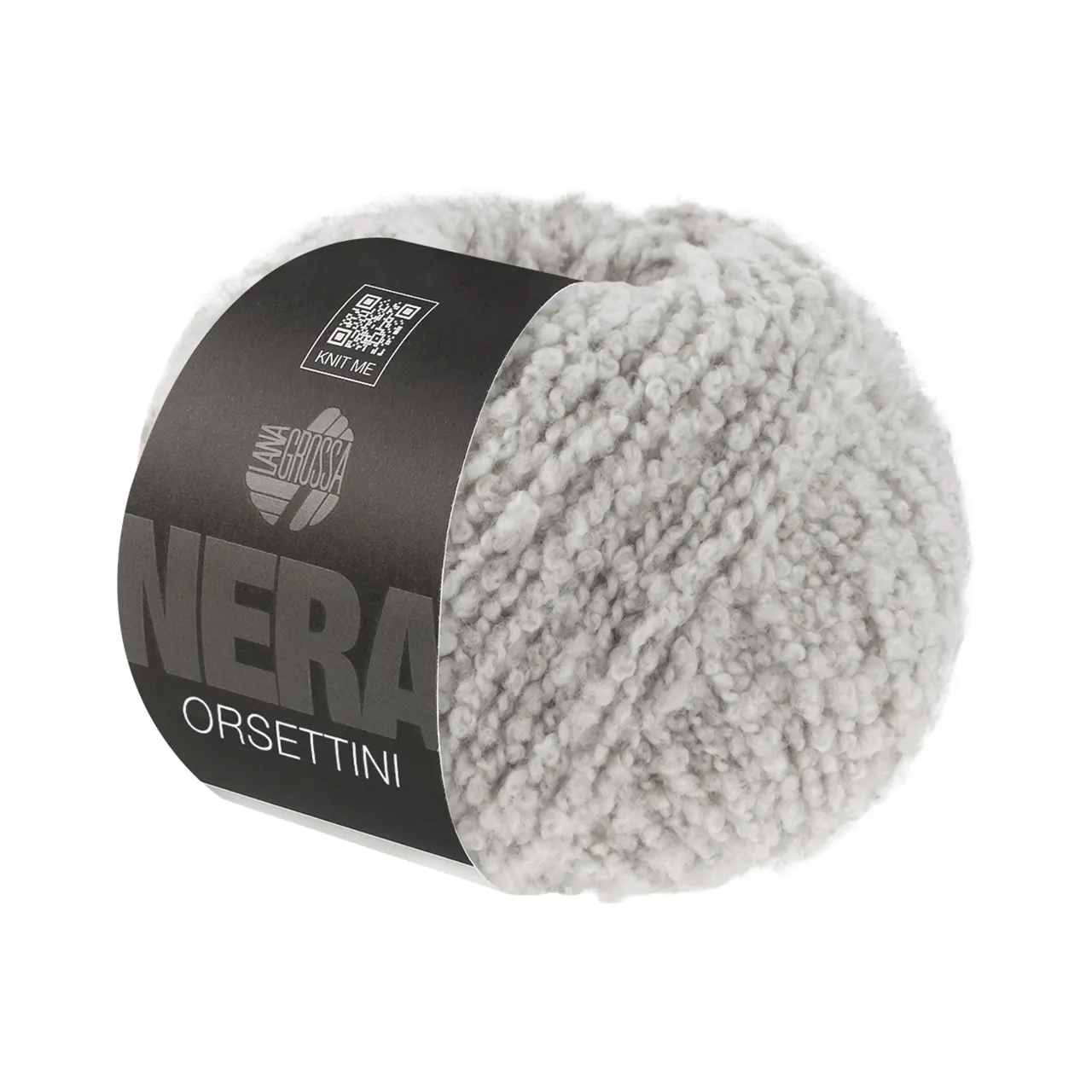 Orsettini 8 Hellgrau von Lana Grossa. Zartes weiches Bouclé-Garn aus superfeinen Merinofasern