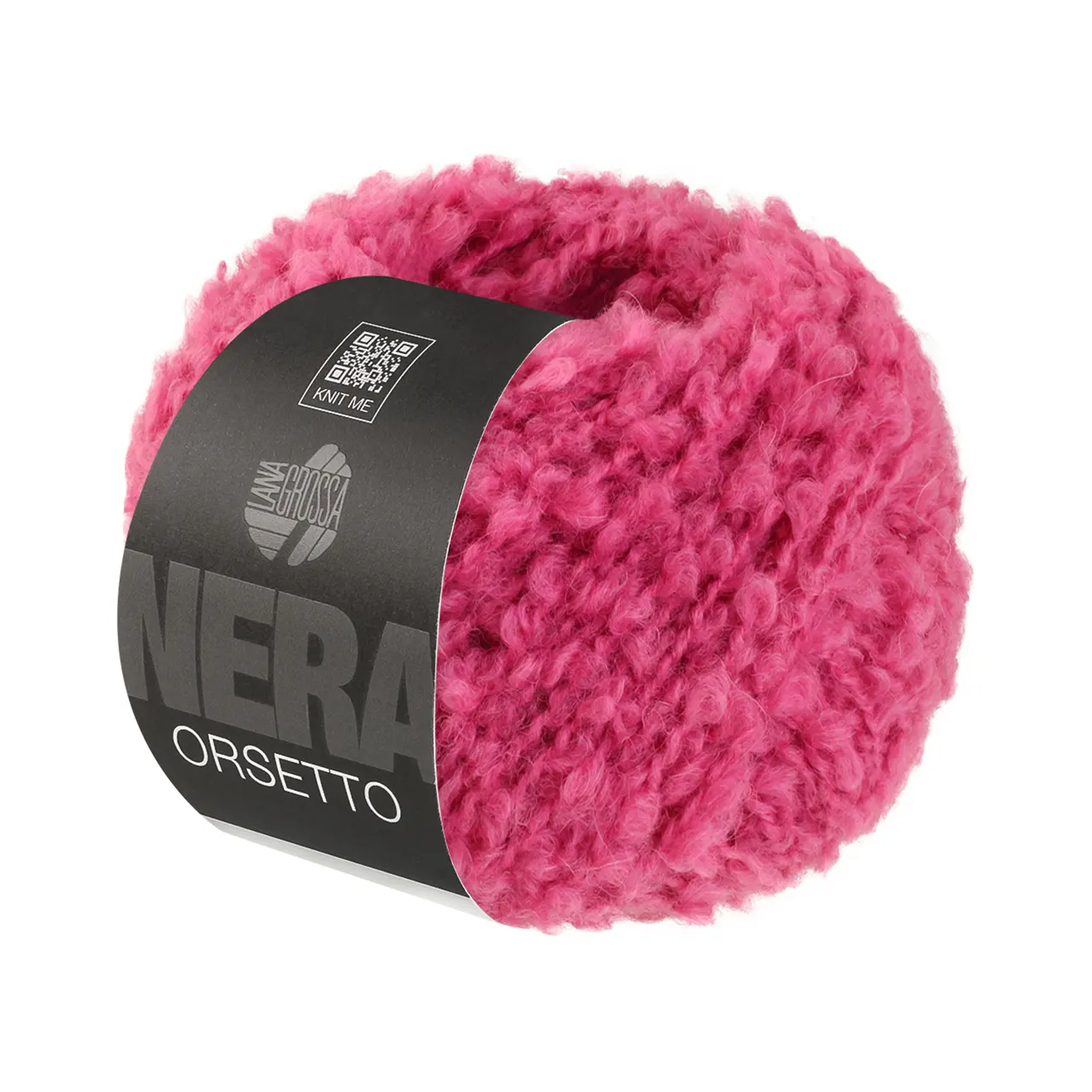 Orsetto 18 Pink von Lana Grossa. Weiches Bouclé-Garn aus Alpaka- und Merinofasern