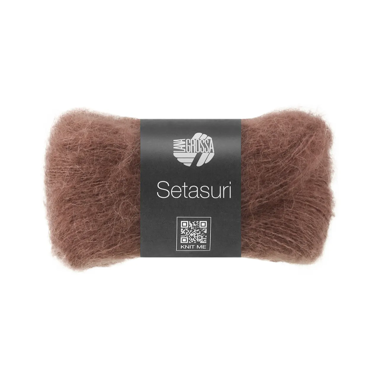 Setasuri 84 Schokobraun von Lana Grossa. Feines Lace-Garn aus Suri-Alpakafasern mit Seide