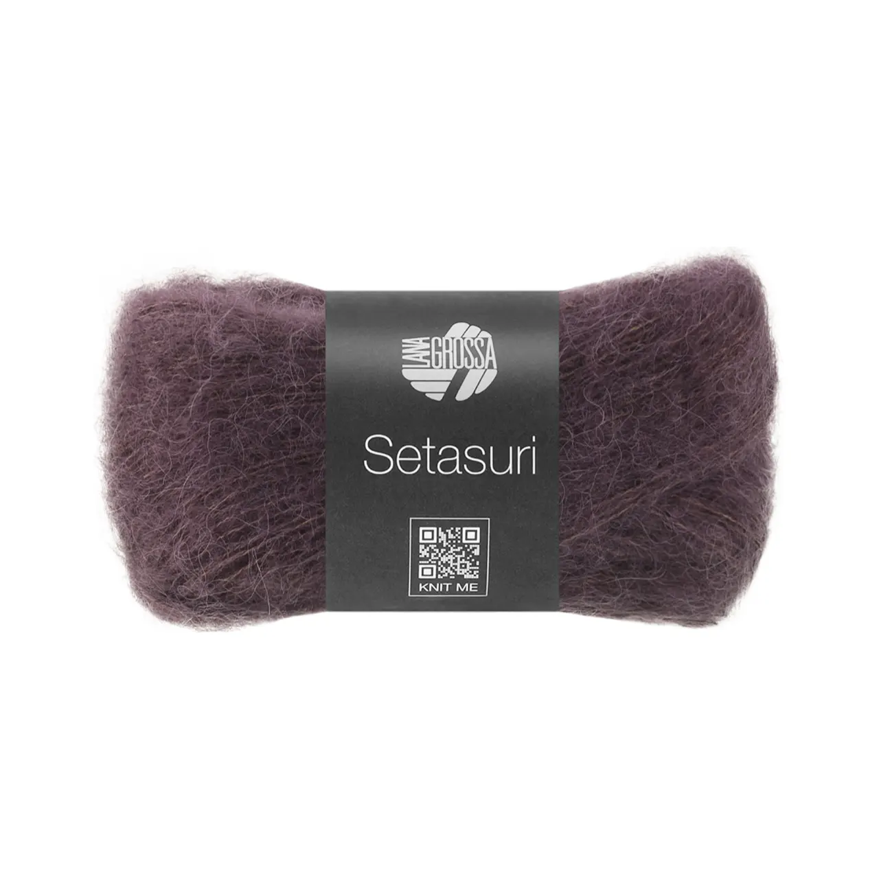 Setasuri 85 Dunkelbraun von Lana Grossa. Feines Lace-Garn aus Suri-Alpakafasern mit Seide