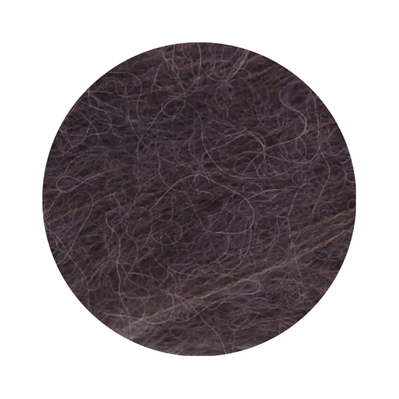 Setasuri 85 Dunkelbraun von Lana Grossa. Feines Lace-Garn aus Suri-Alpakafasern mit Seide