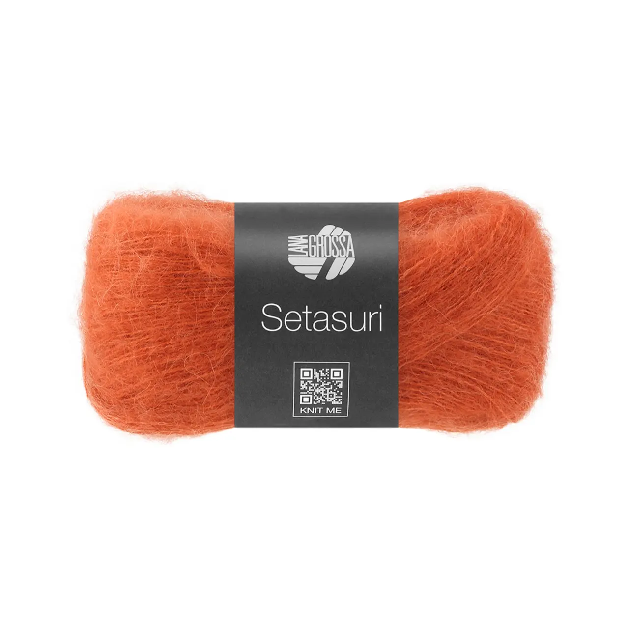Setasuri 86 Rotorange von Lana Grossa. Feines Lace-Garn aus Suri-Alpakafasern mit Seide