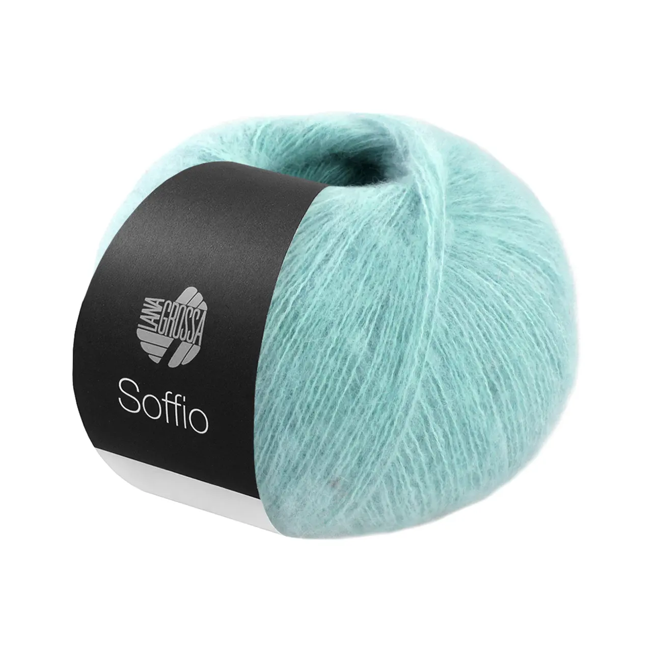 Soffio 39 Helltürkis von Lana Grossa. Flauschiges Lace-Garn aus Merino- & Baumwolle mit Kaschmiranteil