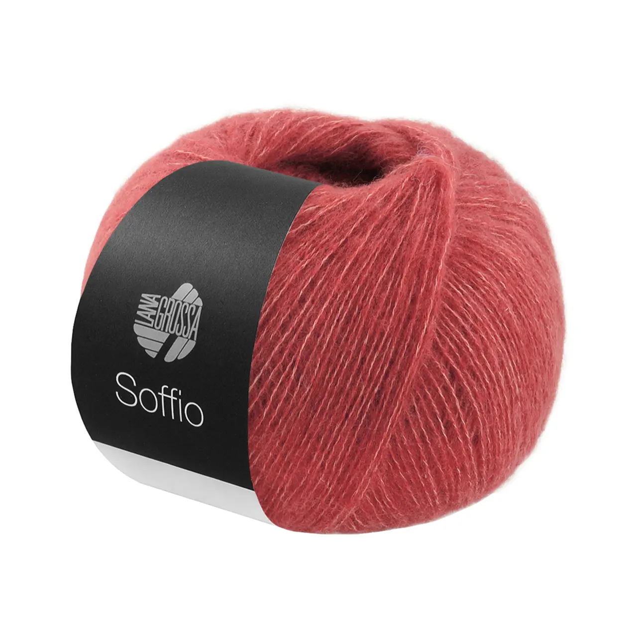 Soffio 44 Indischrot von Lana Grossa. Flauschiges Lace-Garn aus Merino- & Baumwolle mit Kaschmiranteil