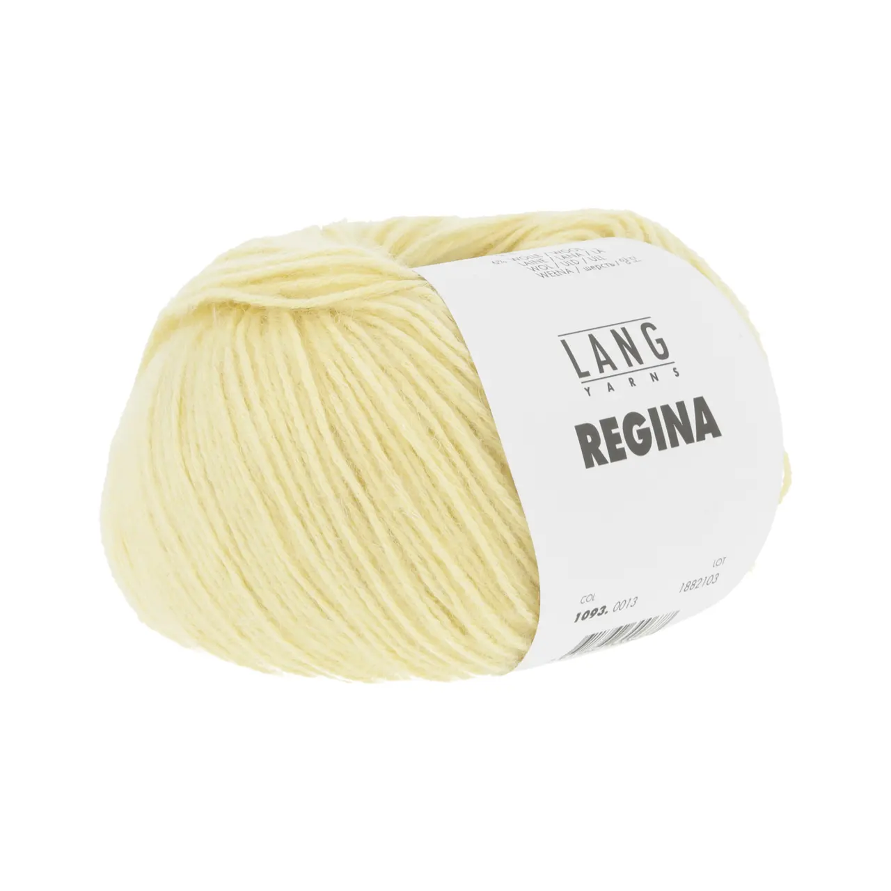 Regina 13 Blassgelb von Lang Yarns. Ein Garn mit wunderschönem Glanz und Gefühl das das Beste aus allen Welten in sich vereint. Es besteht aus Seide Baby-Alpaka Baumwolle und einem kleinen Anteil an Wolle. Dieses Garn ist atmungsaktiv bietet aber genug Wärme für kühle Frühlingstage. Die Farben sind lebendig und dank der breiten Farbpalette kann jeder mühelos seine Lieblingsauswahl treffen.