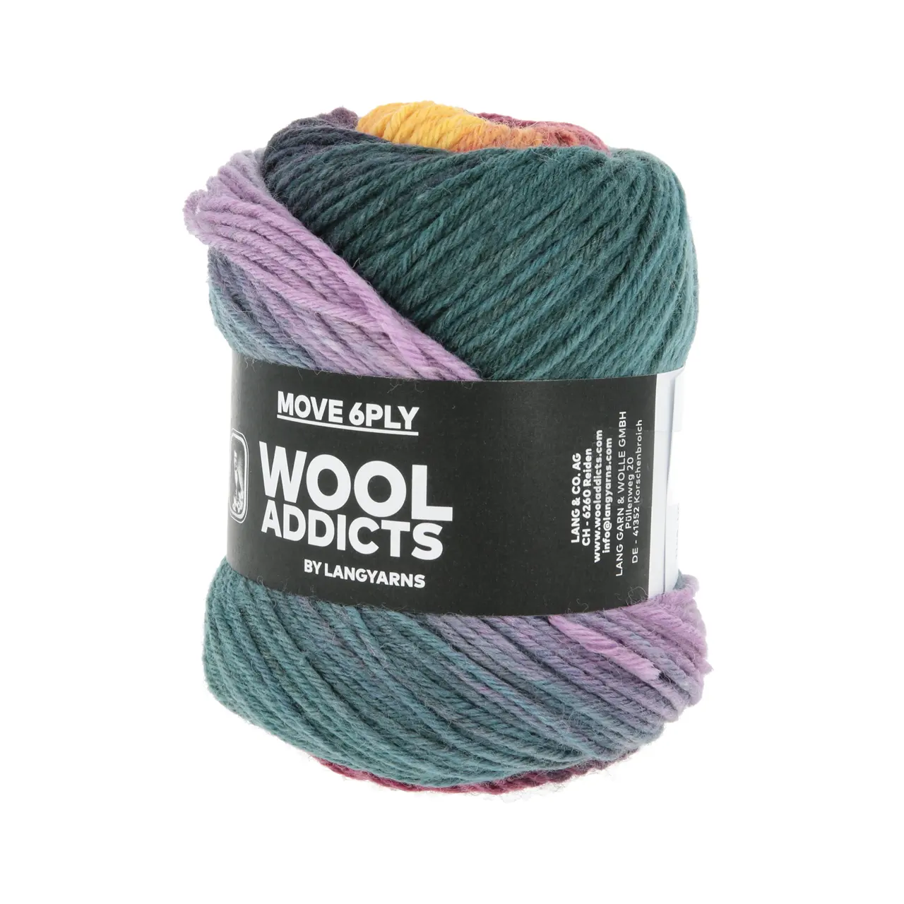 Move 6-Fach 11 Light Blue/Royal Purple/Orange von Lang Yarns. MOVE is not just a sock yarn it's a vibrant celebration of hues that invites you to break free from the subdued palette of neutrals. With MOVE your knitting and crocheting projects are transformed into a kaleidoscope of colors infusing energy and excitement into every stitch. A colorful sturdy but soft 6-ply yarn for way more than just socks.