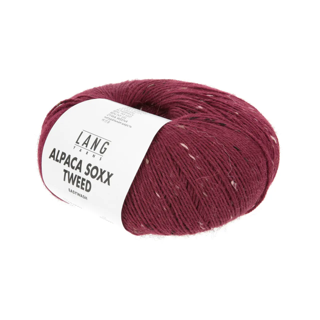 Alpaca Soxx Tweed 62 Weinrot von Lang Yarns. Neu bieten wir Ihnen unsere Qualität ALPACA SOXX 4-fach auch mit Tweed Noppen an. Dank der Kombination aus Baby Alpaca Schurwolle und Polyamid eignet sich das Garn perfekt für kuschelige Socken und zahlreiche weitere Strickideen. ALPACA SOXX TWEED ist die ideale Wahl wenn Weichheit und Wärme im Mittelpunkt stehen.