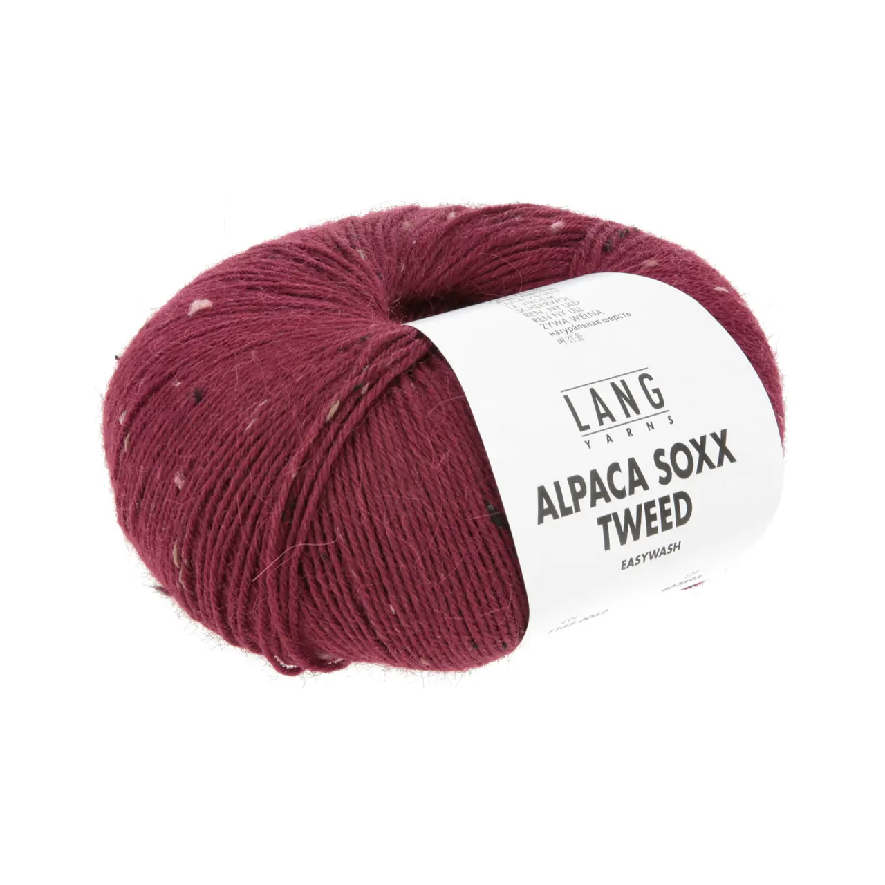 Alpaca Soxx Tweed 62 Weinrot von Lang Yarns. Neu bieten wir Ihnen unsere Qualität ALPACA SOXX 4-fach auch mit Tweed Noppen an. Dank der Kombination aus Baby Alpaca Schurwolle und Polyamid eignet sich das Garn perfekt für kuschelige Socken und zahlreiche weitere Strickideen. ALPACA SOXX TWEED ist die ideale Wahl wenn Weichheit und Wärme im Mittelpunkt stehen.