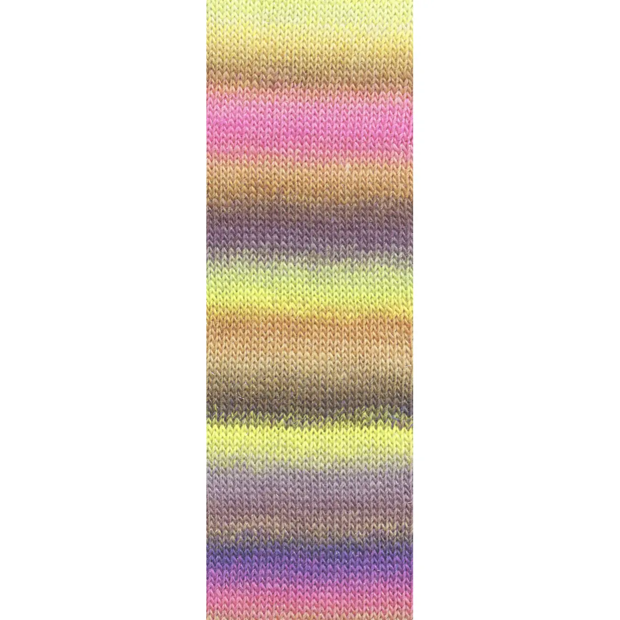 Mille Colori Socks & Lace Luxe 220 Hot Pink/Goldgelb/Braun von Lang Yarns. Das Garn wird seinem Namen gerecht – Tausend Farben vereinen sich hier welche jeden Knäuel zu einem Unikat machen. Versponnen mit modischen Metallic-Fasern erhält das Garn einen Hauch Glamour. Aufgrund der einzigartigen Farbigkeit ist es hervorragend geeignet für jegliche Accessoires insbesondere zum Häkeln und Stricken von Tüchern. Die Zusammensetzung und die Lauflänge machen Mille Colori Socks & Lace zu einem klassischen Sockengarn.