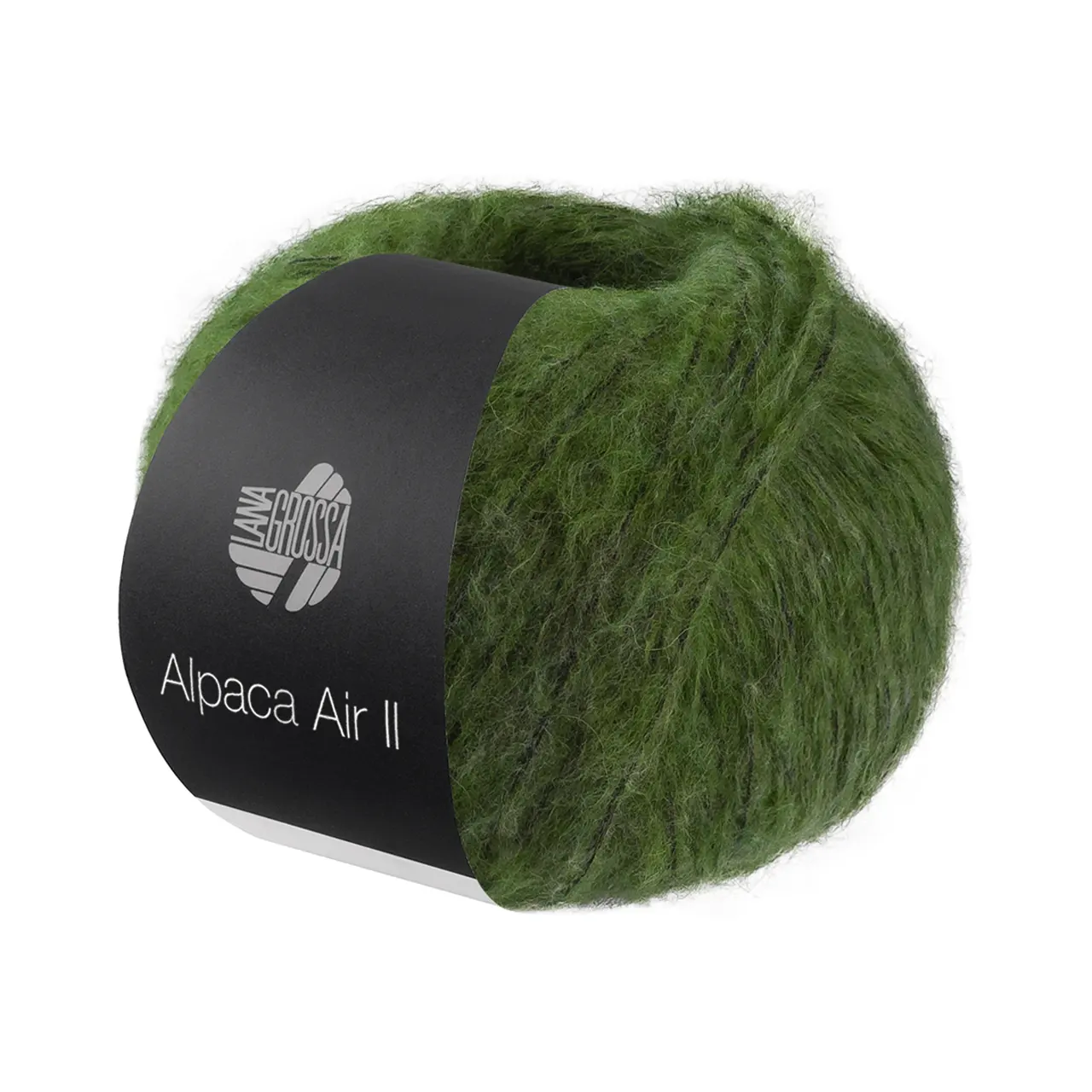 Alpaca Air II 40 Dunkelgrün von Lana Grossa. Leichtes Alpaka-Schlauchgarn mit Baumwollanteil