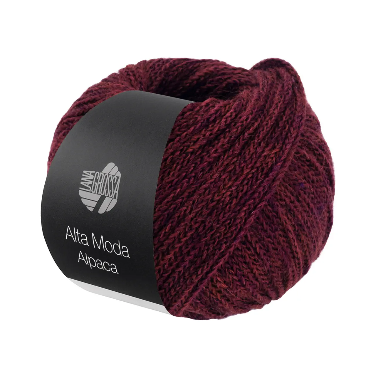 Alta Moda Alpaca 110 Schwarzrot von Lana Grossa. Kettengarn aus Alpaka