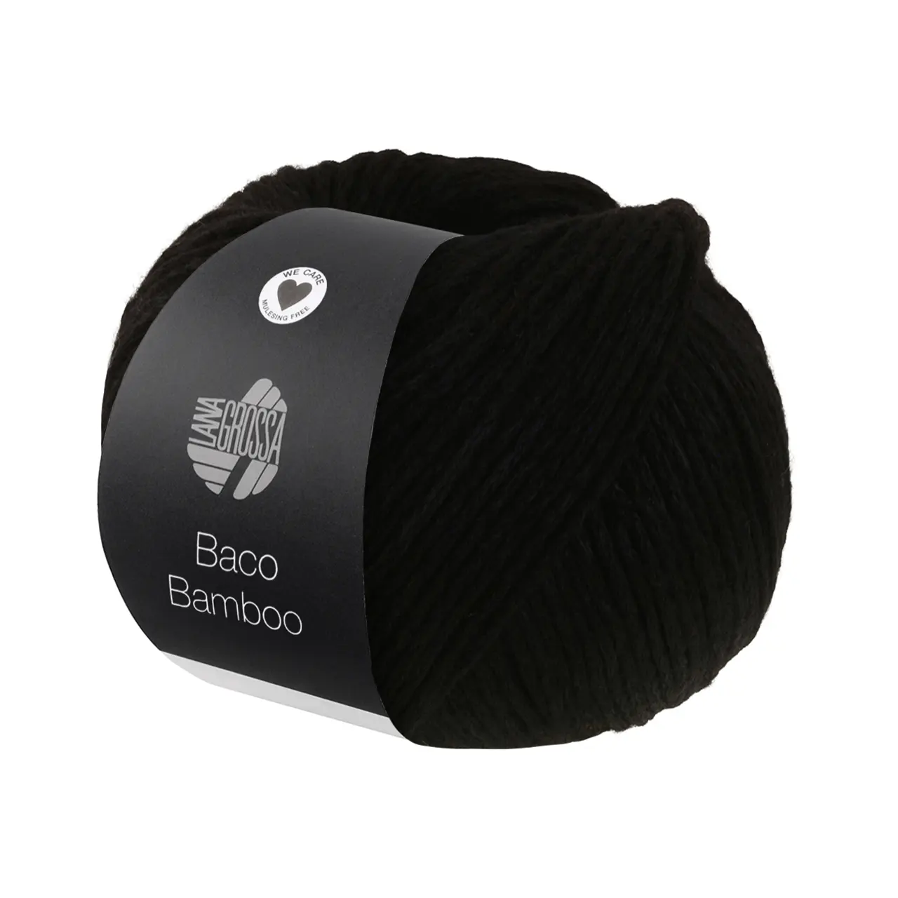 Baco Bamboo 18 Schwarz von Lana Grossa. Kettengarn in edler Mischung aus Merino Bambus und Yak