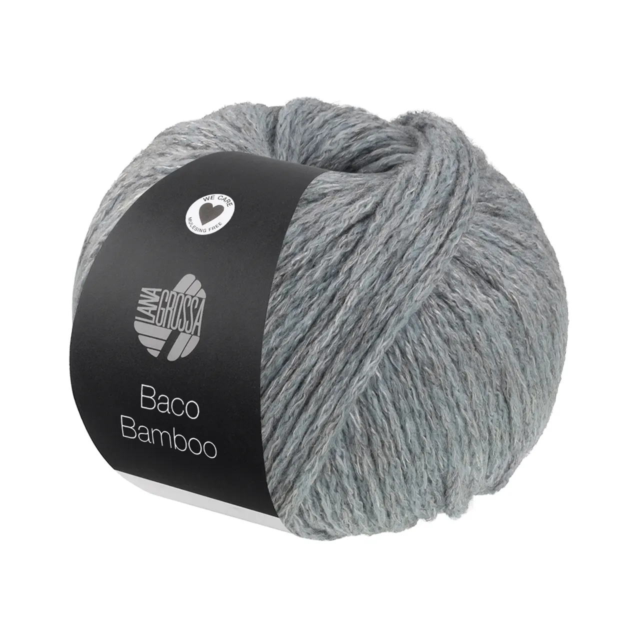 Baco Bamboo 4 Blaugrau von Lana Grossa. Kettengarn in edler Mischung aus Merino Bambus und Yak