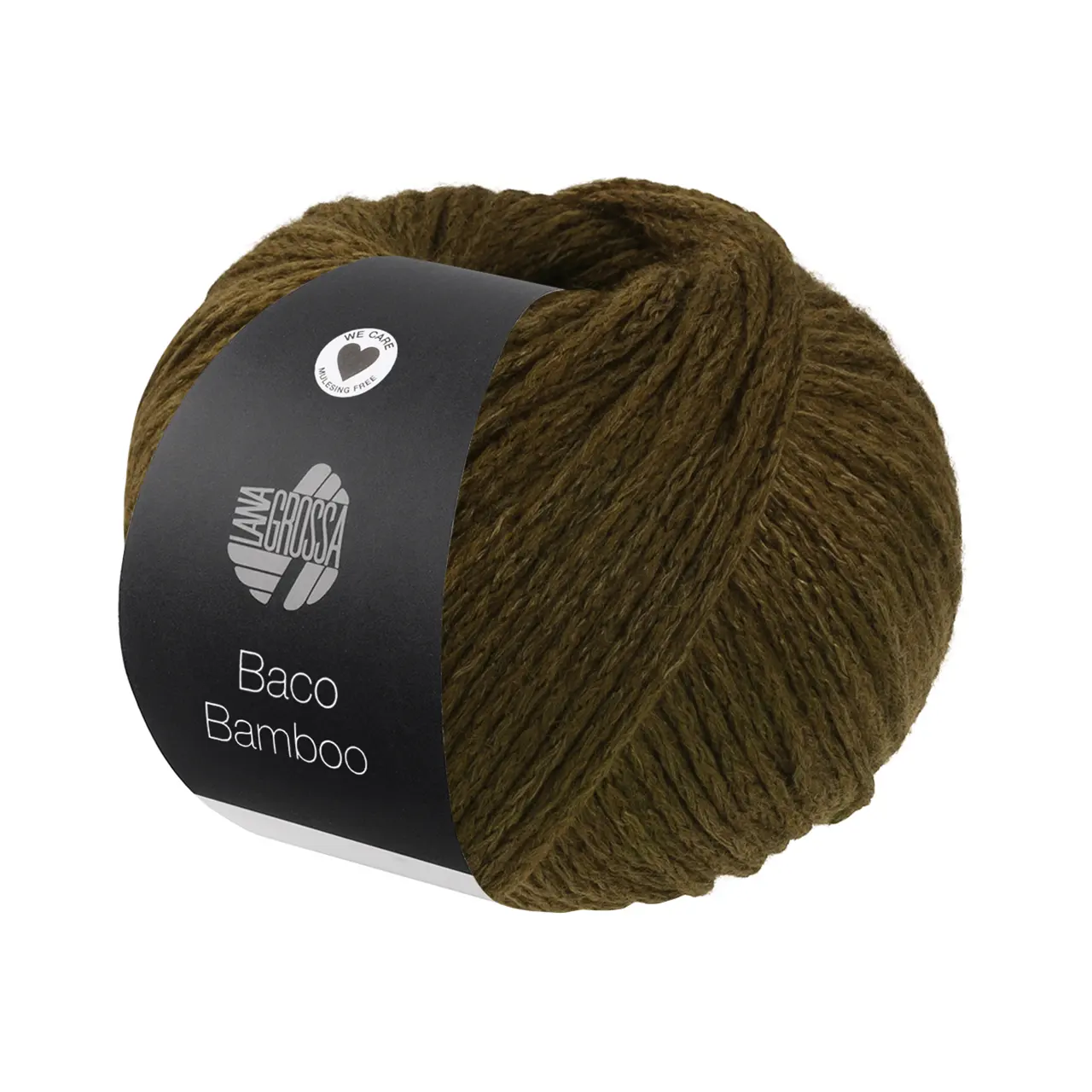 Baco Bamboo 7 Dunkeloliv von Lana Grossa. Kettengarn in edler Mischung aus Merino Bambus und Yak