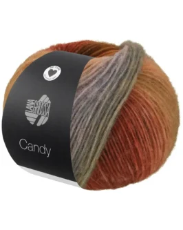 <span class="yarn-title">Candy</span> <span class="yarn-color">9 Nougat/<wbr>Schoko-/<wbr>Rostbraun/<wbr>Stahlblau/<wbr>Grün/<wbr>Fuchsia/<wbr>Pistazie/<wbr>Mint/<wbr>Türkis/<wbr>Graublau/<wbr>Violett</span>