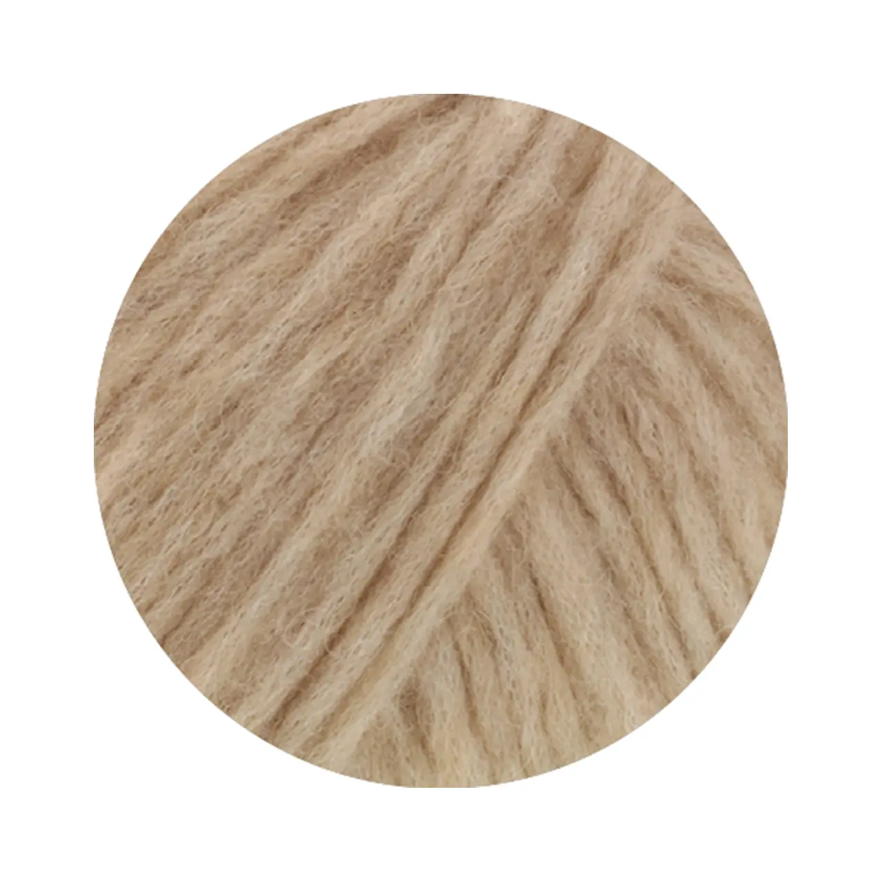 Chapeau 18 Beige von Lana Grossa. Watteweiches Schlauchgarn (Soffilo) gefüllt mit Merino & Alpakafasern