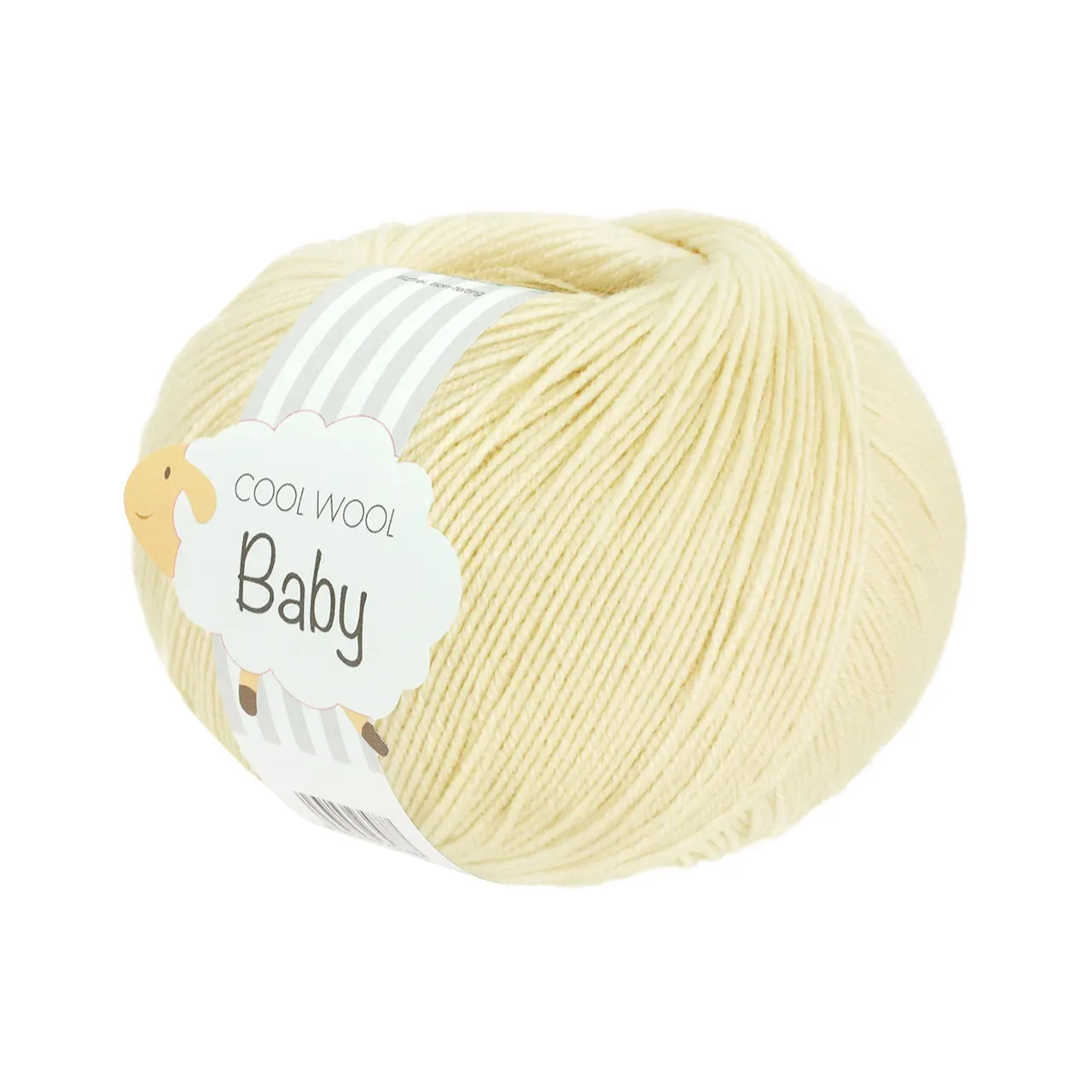 Cool Wool Baby Uni 347 Blassgelb von Lana Grossa. 100% Schurwolle Merino filzfrei