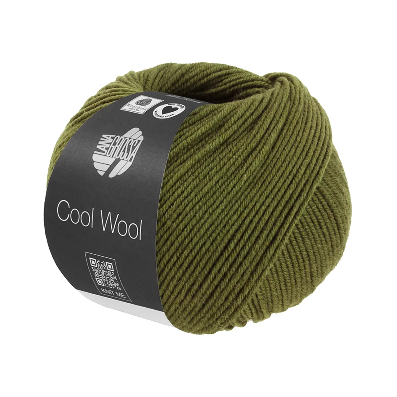 Cool Wool Mélange 1506 Oliv Meliert von Lana Grossa. Extrafeine Merinowolle waschmaschinenfest und filzfrei