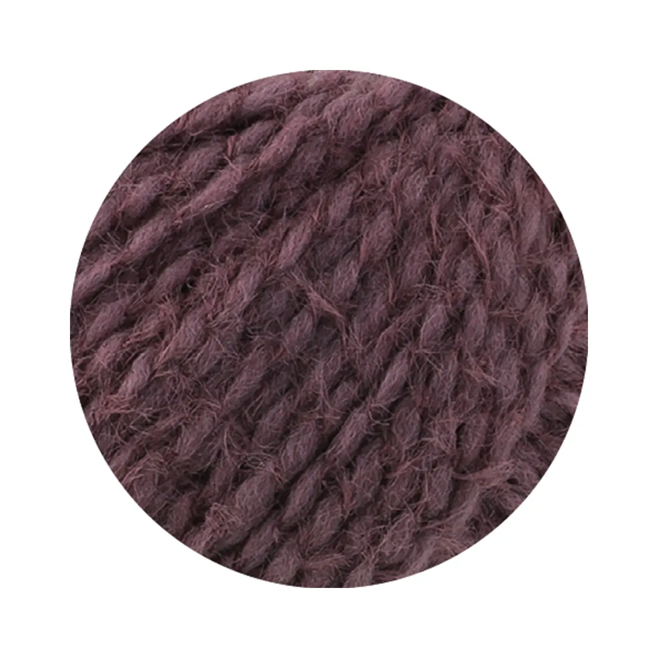 Cosi 13 Antikviolett von Lana Grossa. Weiches Merino-Dochtgarn locker verzwirnt mit einem kurzflorigen Effektgarn