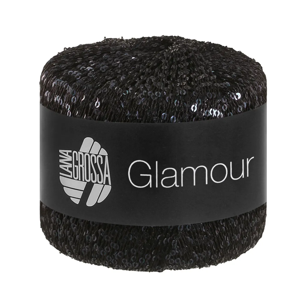 Glamour 6 Schwarz von Lana Grossa. Beilaufgarn mit Pailletten