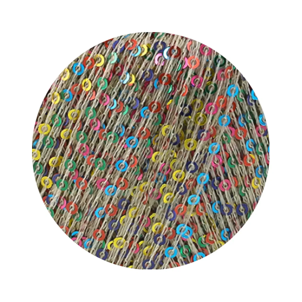 Glamour Multicolor 101 Natur von Lana Grossa. Beilaufgarn mit Pailletten