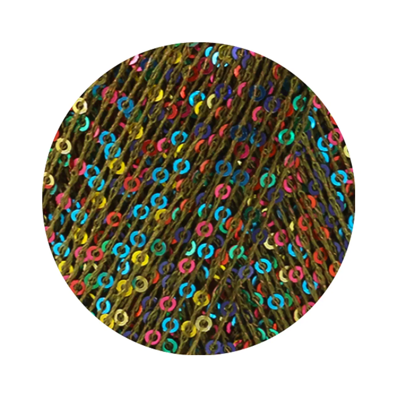Glamour Multicolor 106 Oliv von Lana Grossa. Beilaufgarn mit Pailletten