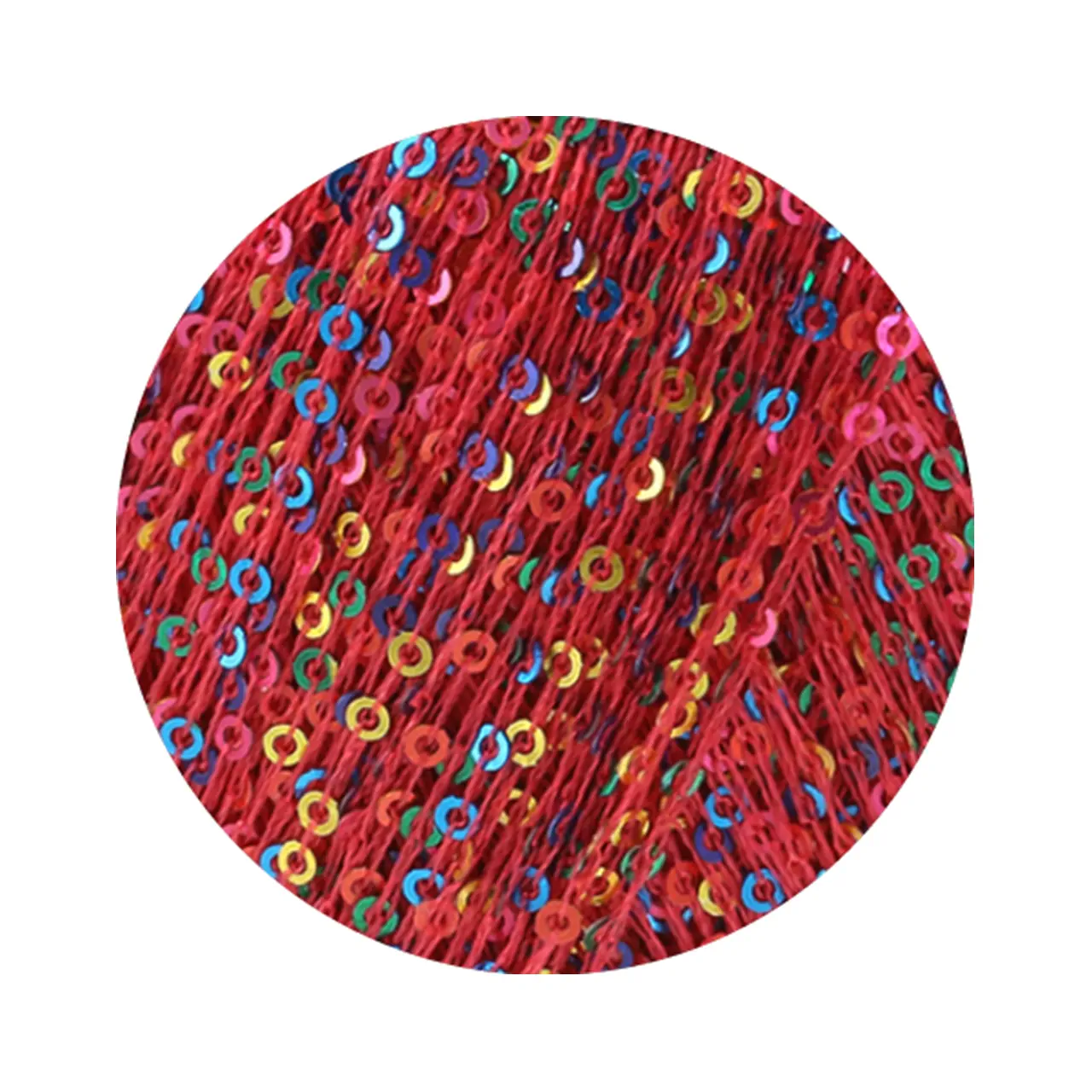 Glamour Multicolor 112 Hellrot von Lana Grossa. Beilaufgarn mit Pailletten