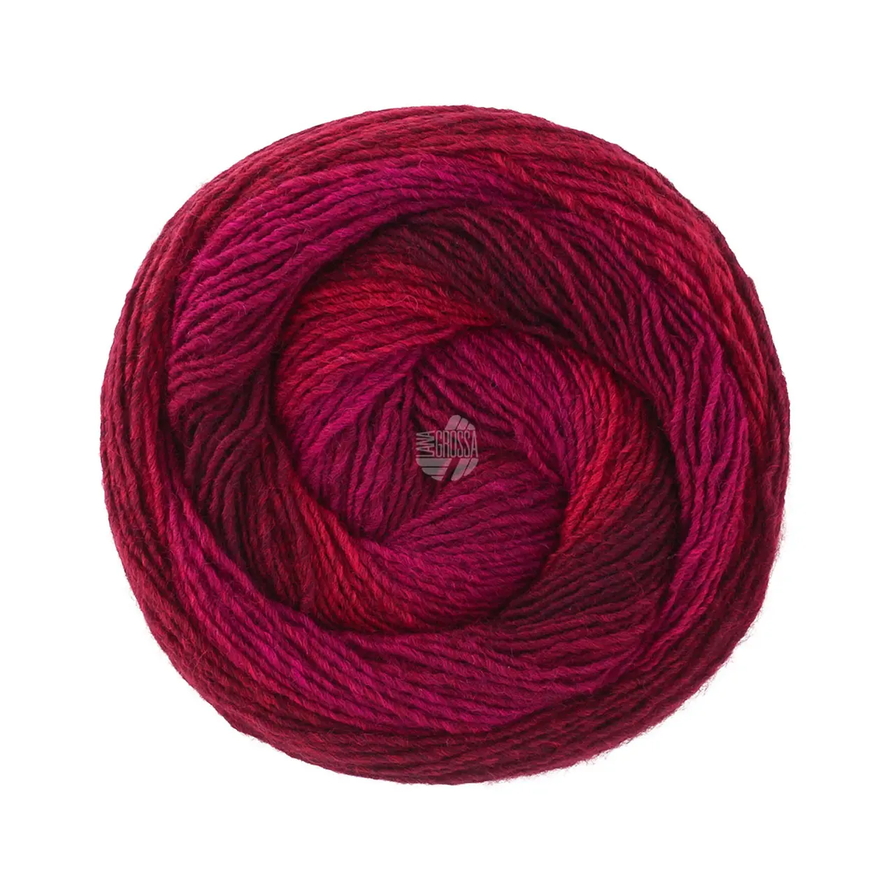 Gomitolo Versione 462 Schwarzrot/Burgund/Bordeaux von Lana Grossa. Dochtgarn mit Farbverlauf