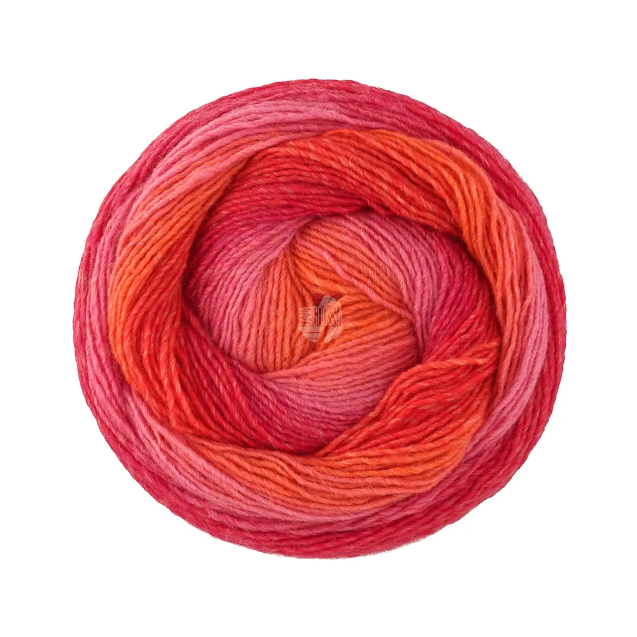 Gomitolo Versione 463 Fuchsia/Pink/Tomate/Rot von Lana Grossa. Dochtgarn mit Farbverlauf