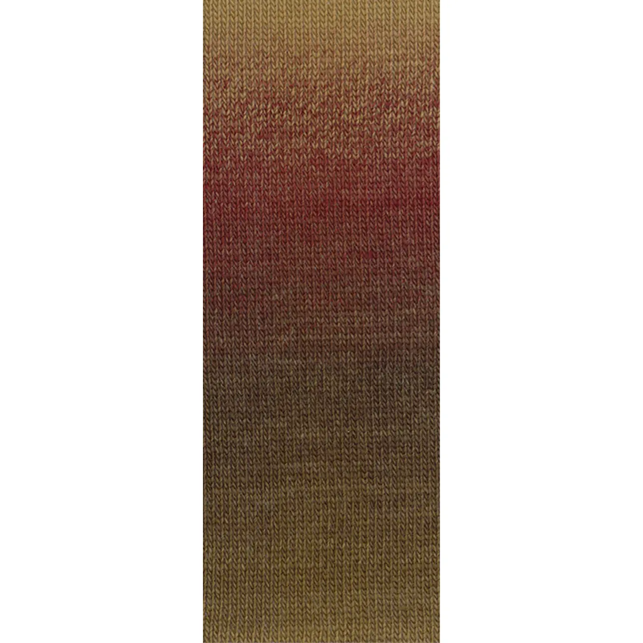 Gomitolo Versione 467 Nougat/Rot-/Dunkelbraun/Umbra von Lana Grossa. Dochtgarn mit Farbverlauf