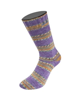 <span class="yarn-title">Meilenweit 100 Cashmere Pista</span> <span class="yarn-color">145 Lila/<wbr>Violett/<wbr>Weiß/<wbr>Graugrün/<wbr>Orange/<wbr>Himmelblau/<wbr>Zitrusgelb Gestreift</span>