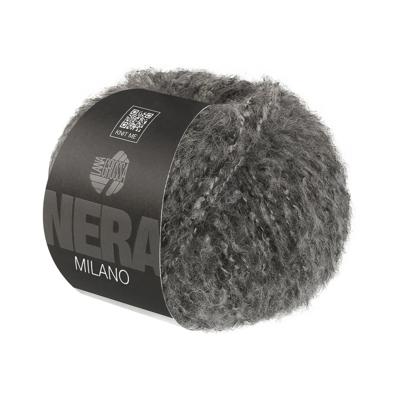 Milano 2 Dunkelgrau Meliert von Lana Grossa. Weich aufgebürstetes Garn mit Baby Alpaka & Merino in edlen Bicolor-Tönen
