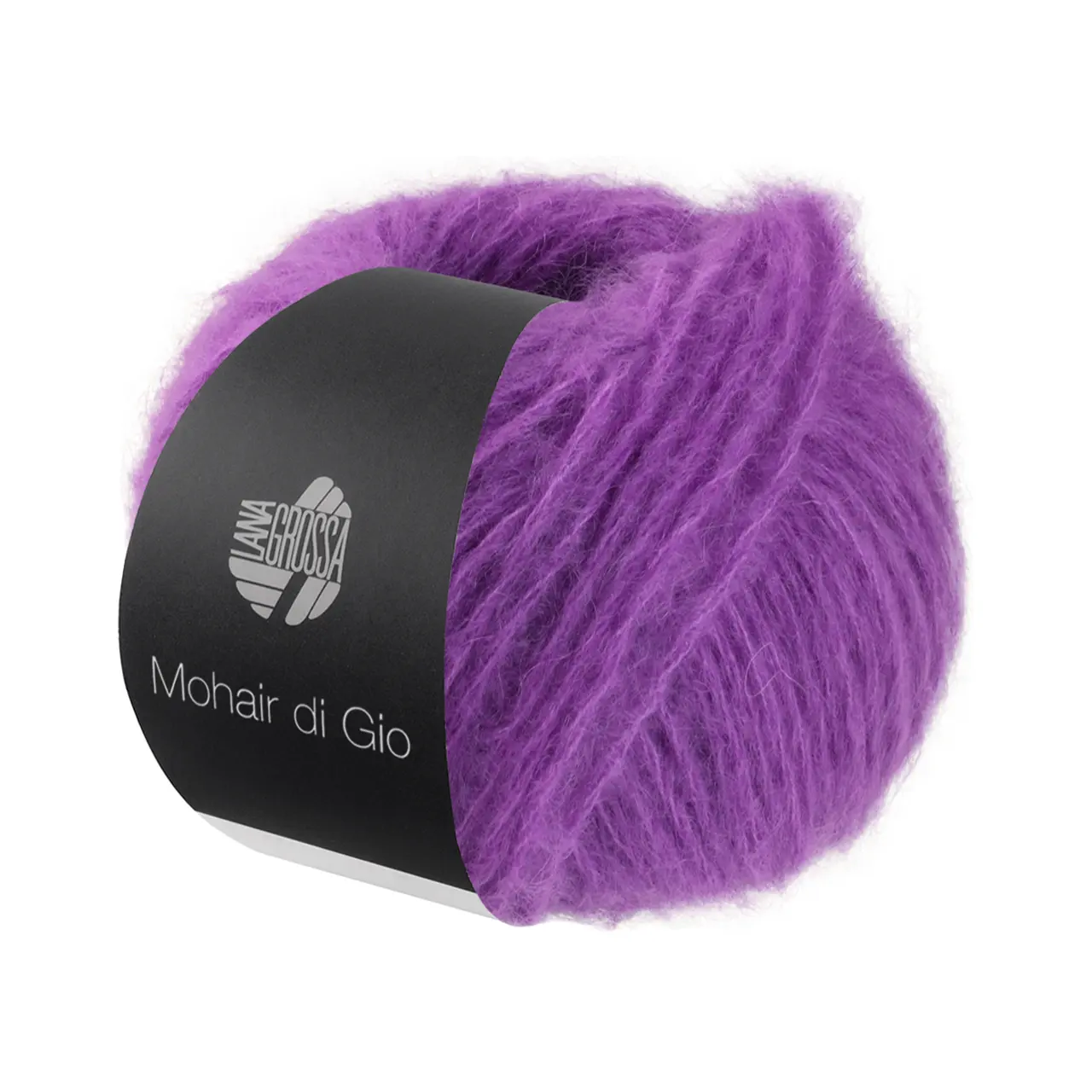 Mohair Di Gio 17 Violett von Lana Grossa. Locker verzwirntes Garn aus superfeinen Merinofasern und Superkid Mohair