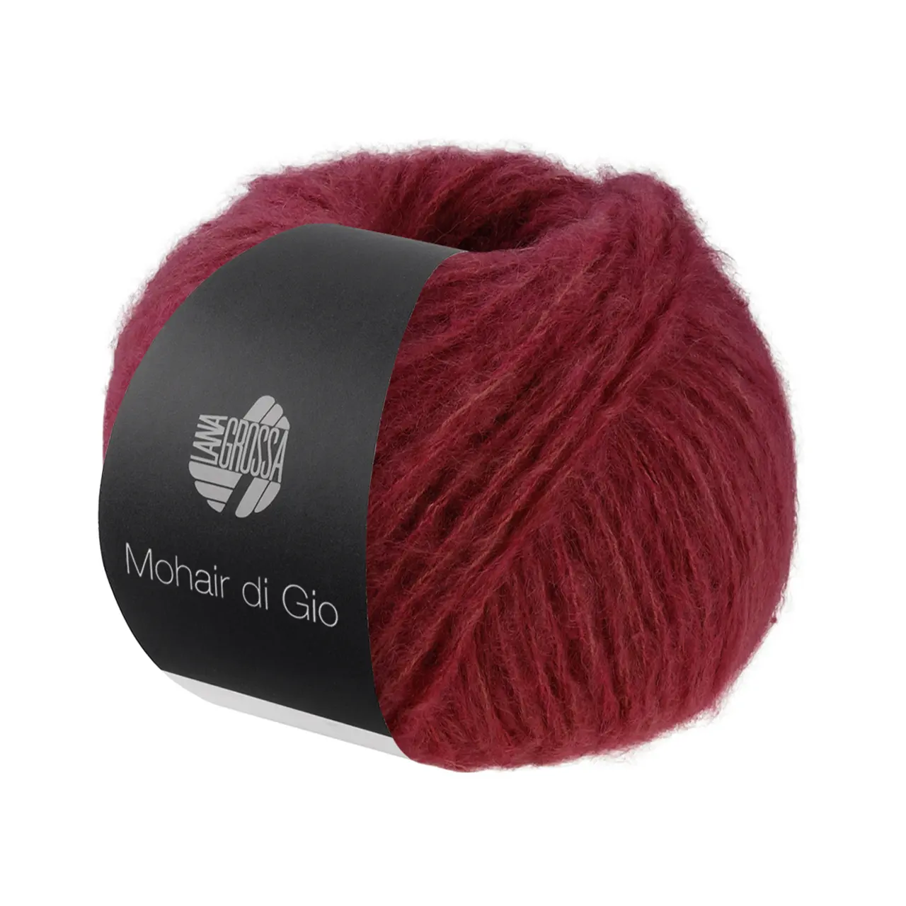 Mohair Di Gio 18 Dunkelrot von Lana Grossa. Locker verzwirntes Garn aus superfeinen Merinofasern und Superkid Mohair