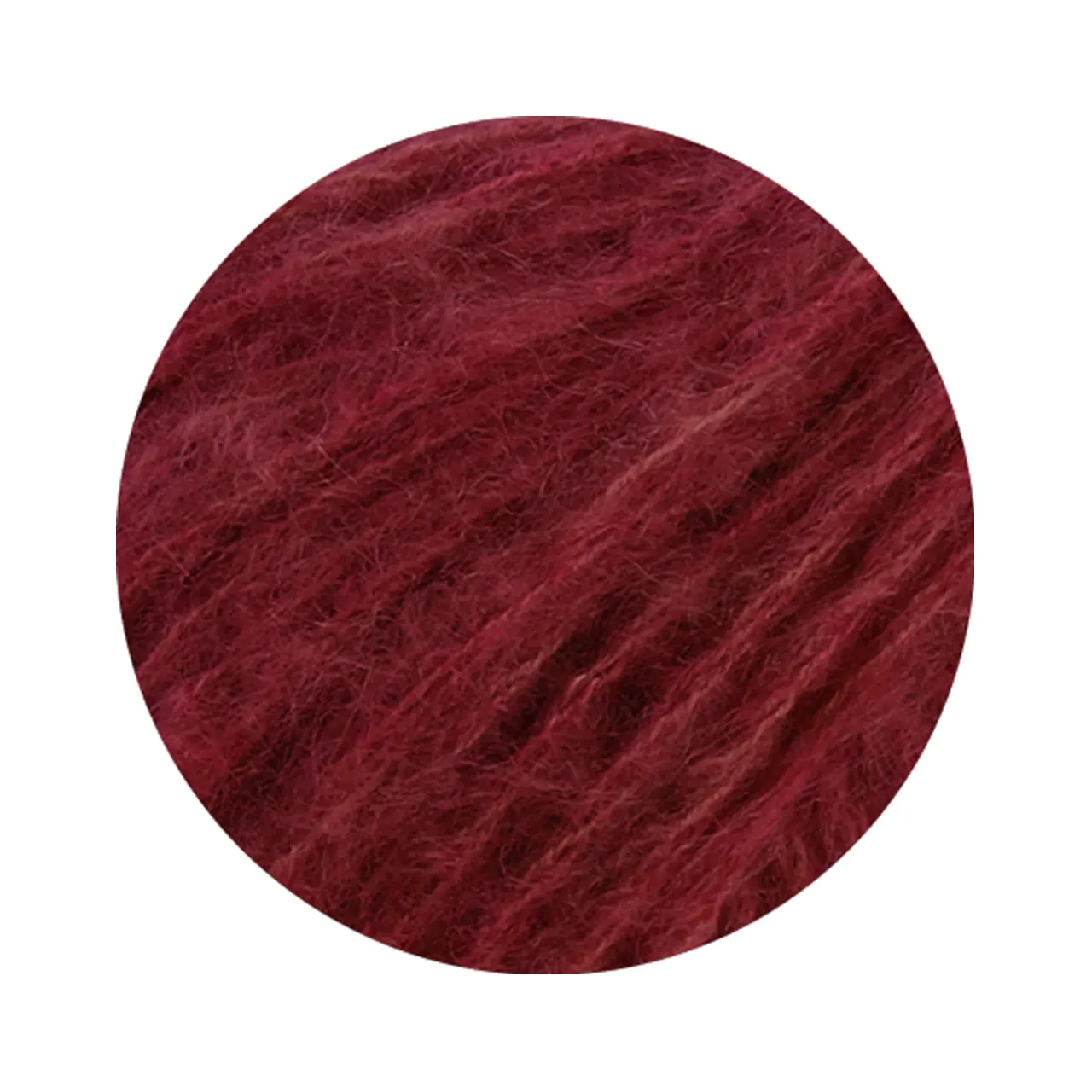 Mohair Di Gio 18 Dunkelrot von Lana Grossa. Locker verzwirntes Garn aus superfeinen Merinofasern und Superkid Mohair