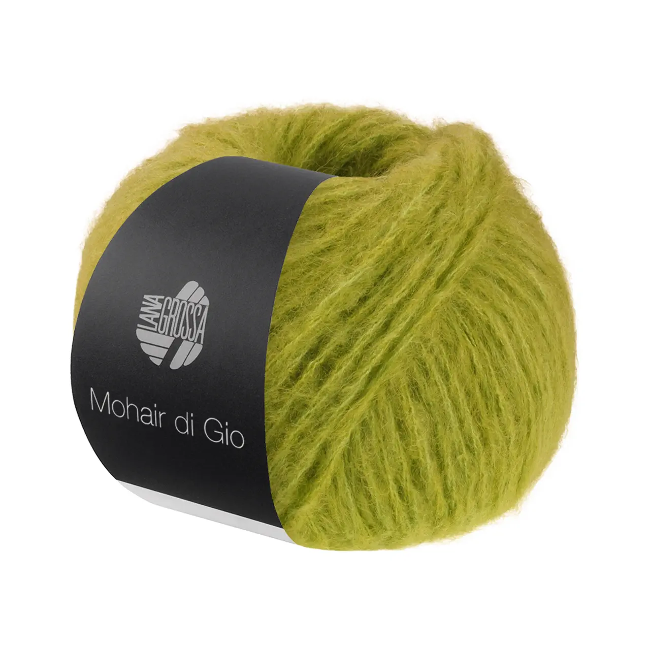 Mohair Di Gio 21 Pistazie von Lana Grossa. Locker verzwirntes Garn aus superfeinen Merinofasern und Superkid Mohair