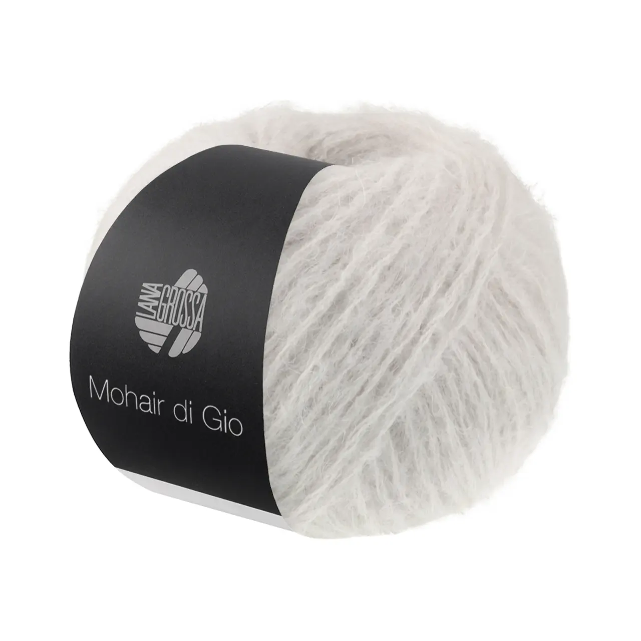 Mohair Di Gio 23 Silbergrau von Lana Grossa. Locker verzwirntes Garn aus superfeinen Merinofasern und Superkid Mohair