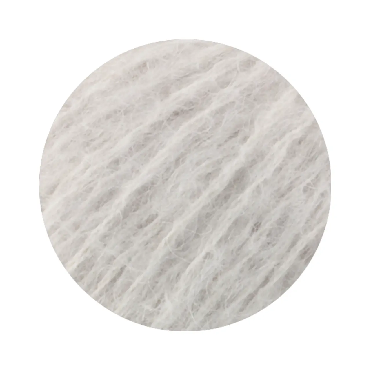 Mohair Di Gio 23 Silbergrau von Lana Grossa. Locker verzwirntes Garn aus superfeinen Merinofasern und Superkid Mohair