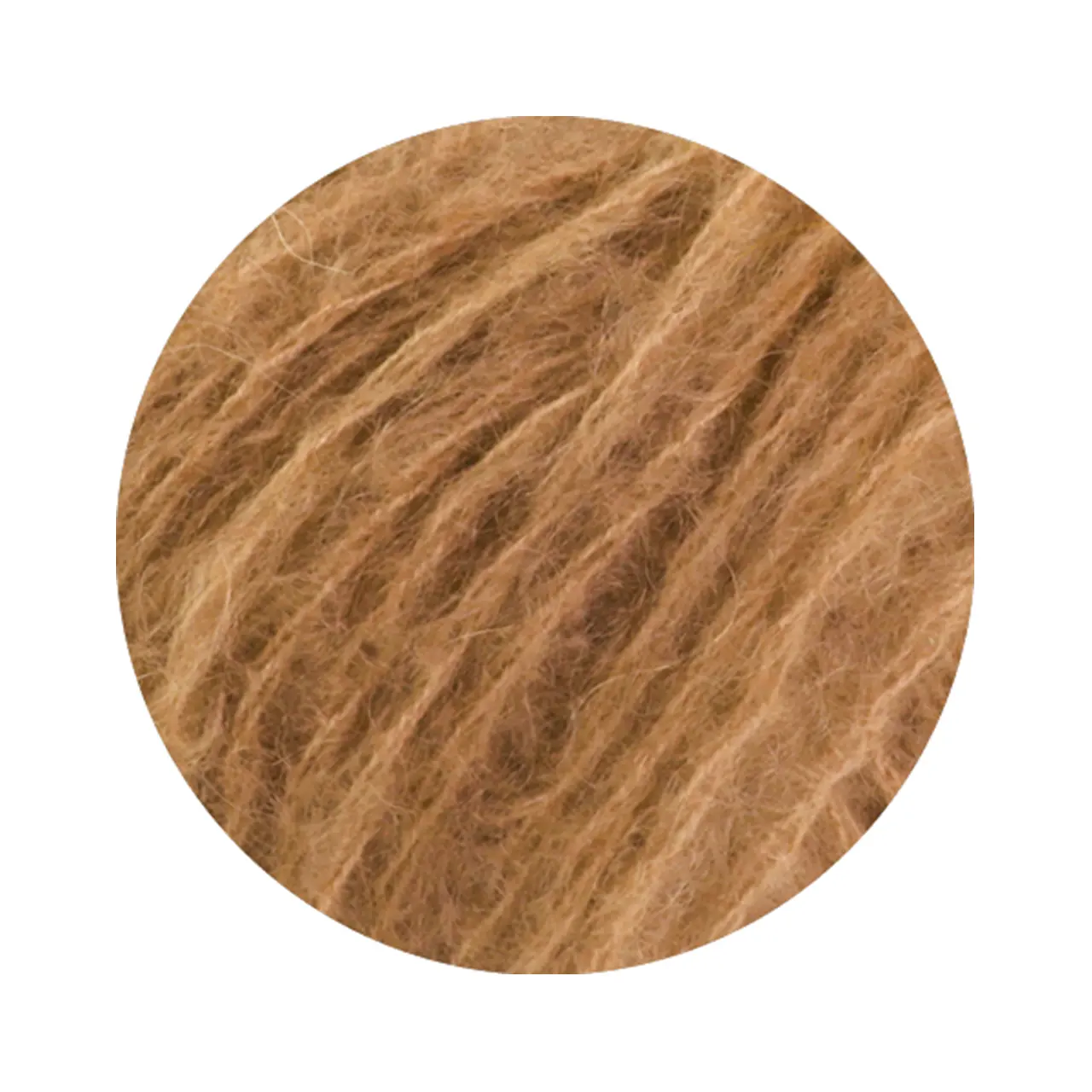 Mohair Di Gio 24 Camel von Lana Grossa. Locker verzwirntes Garn aus superfeinen Merinofasern und Superkid Mohair