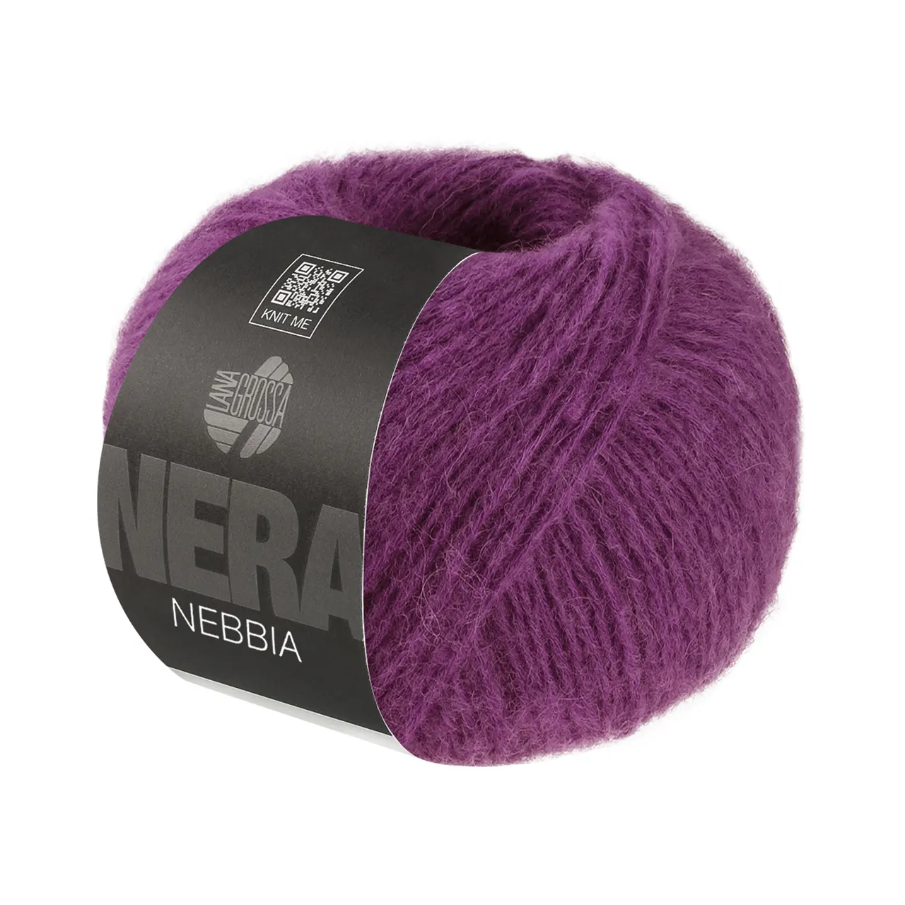 Nebbia 19 Dunkelviolett von Lana Grossa. Zarte Netzgarnstruktur aus Merino gefüllt mit Baby- Alpakafasern