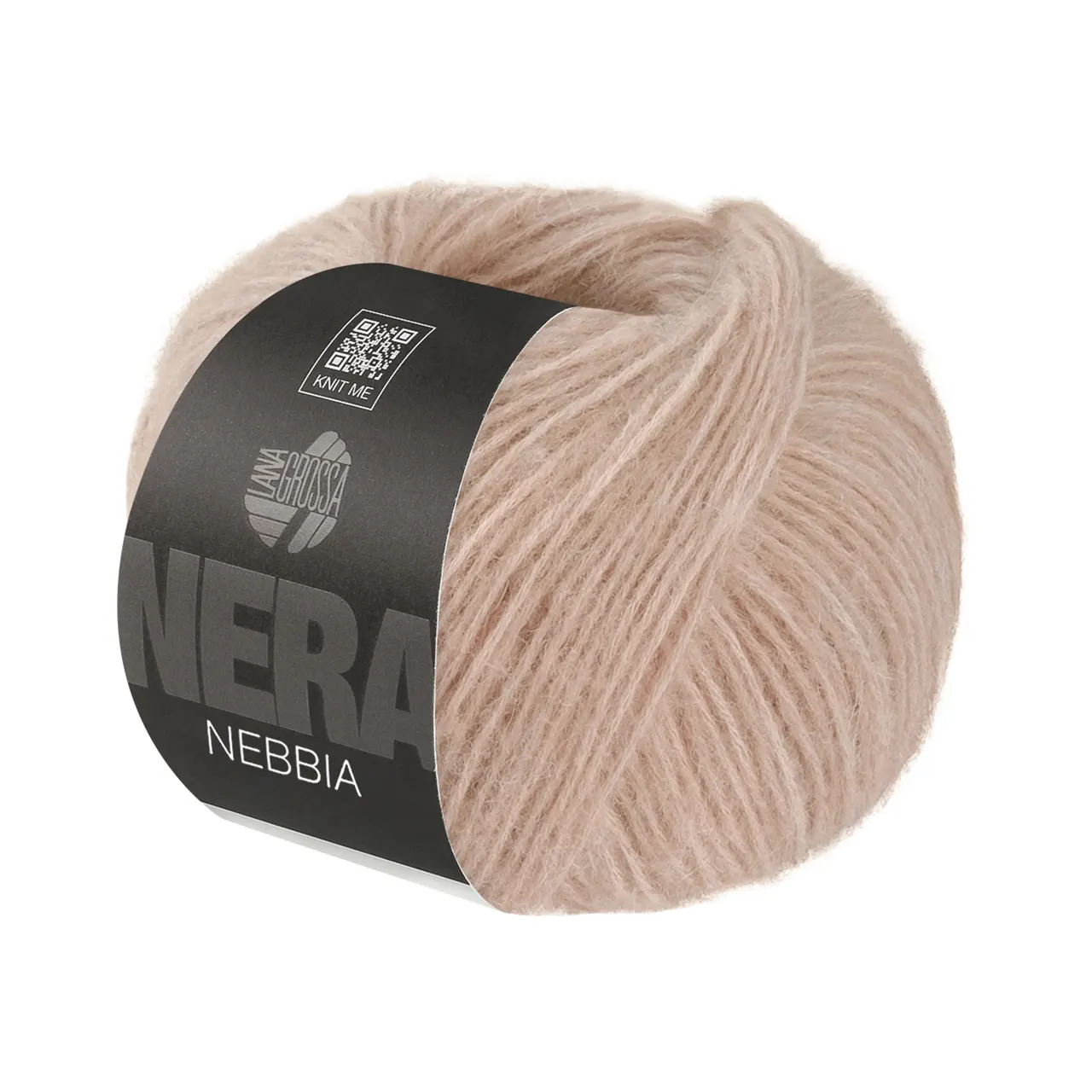 Nebbia 25 Graubeige von Lana Grossa. Zarte Netzgarnstruktur aus Merino gefüllt mit Baby- Alpakafasern
