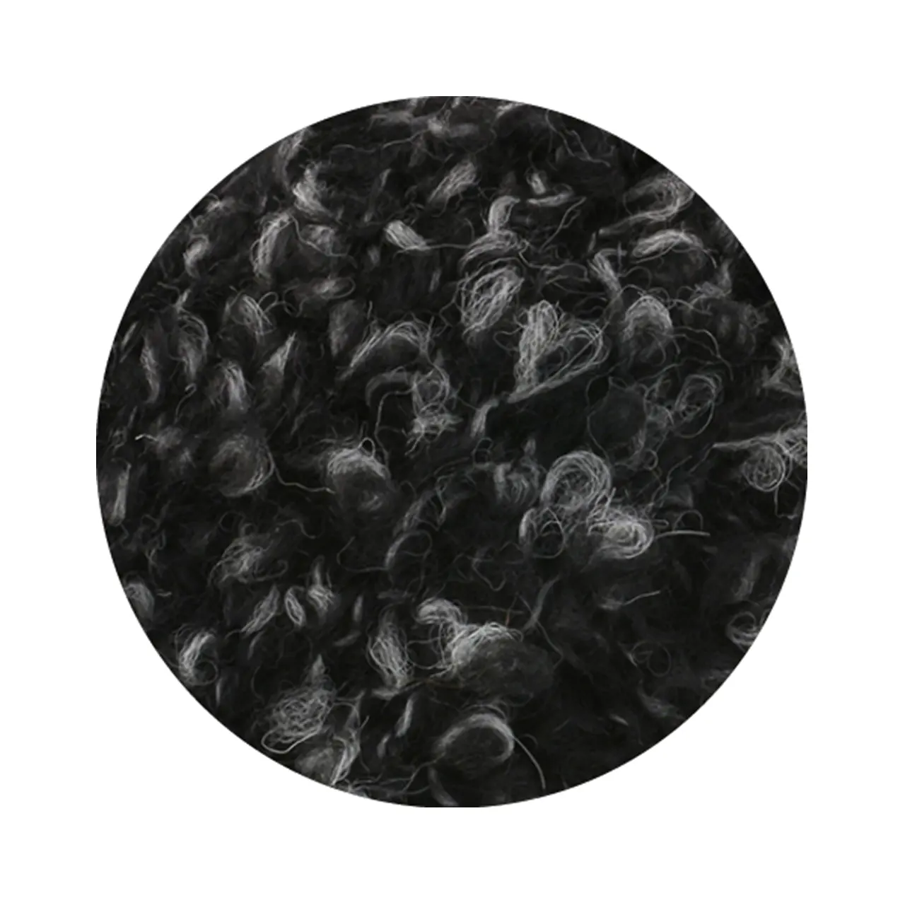 Orsetto 106 Schwarz/Grau von Lana Grossa. Weiches Bouclé-Garn aus Alpaka- und Merinofasern