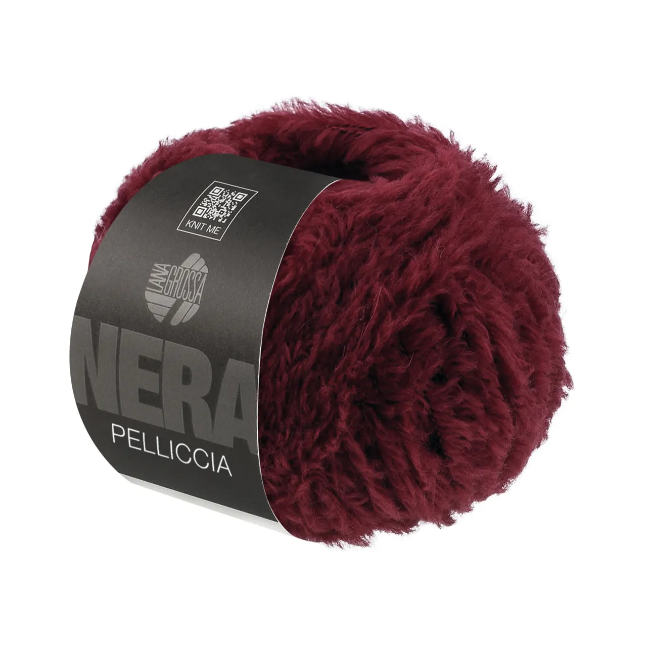 Pelliccia 16 Burgund von Lana Grossa. Pelzeffektgarn aus Baby Alpaka & Merino extrafine